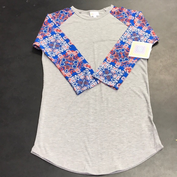 LuLaRoe Tops - LuLaRoe Randy gray multi colored shirt size XXS